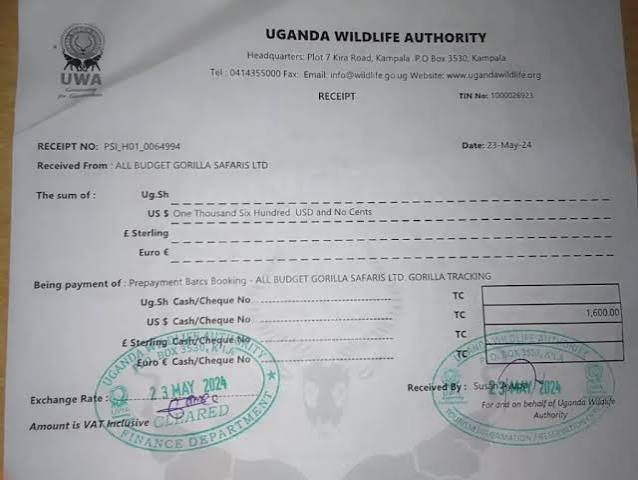 Documents required when booking Uganda gorilla trekking permits online